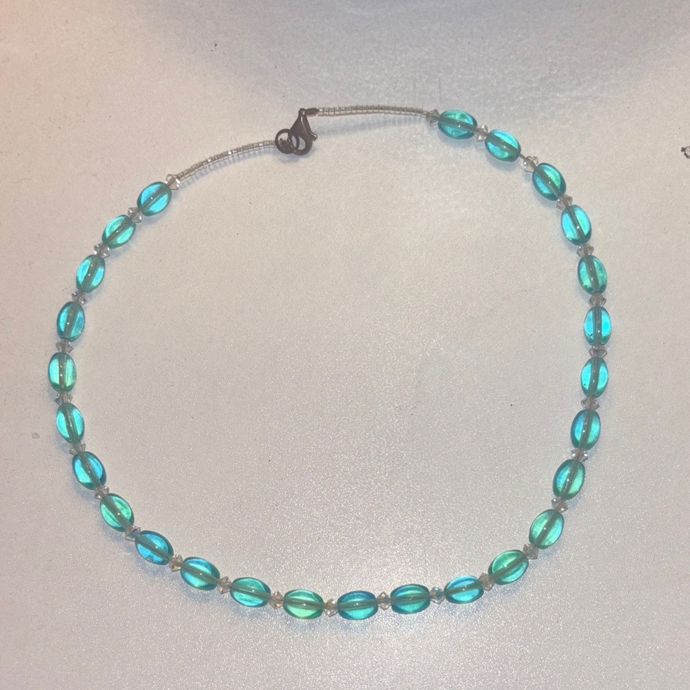 David Yurman Turquoise Oval Bead Necklace